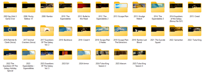 SYLVESTER STALLONE - 70 MOVIES - 1 DOC 1 TV SERIES COLLECTION ON 8 BLU-RAY'S MP4's