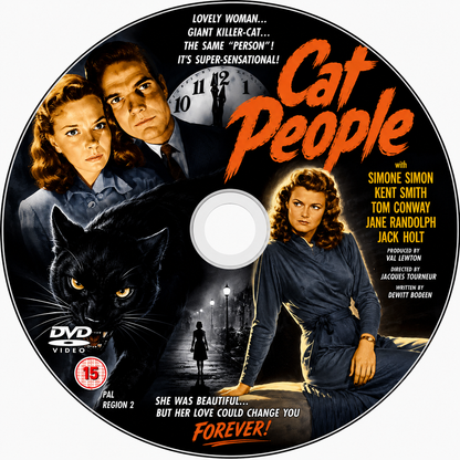 CAT PEOPLE (1942) Simone Simon –Kent Smith –Tom Conway - Public - Public Domain Movie DVD NO CASE