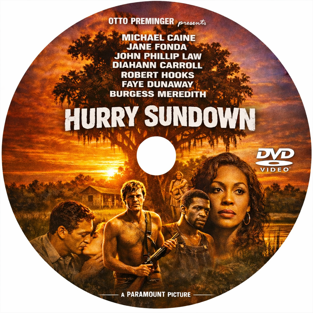 HURRY SUNDOWN (1967) Michael Caine, Jane Fonda - Public Domain DVD NO CASE