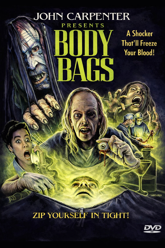 BODY BAGS (1993) Stacy Keach, David Warner, Sheena Easton, Debbie Harry, Mark Hamill, Twiggy, Robert Carradine - Public Domain Movie DVD NO CASE