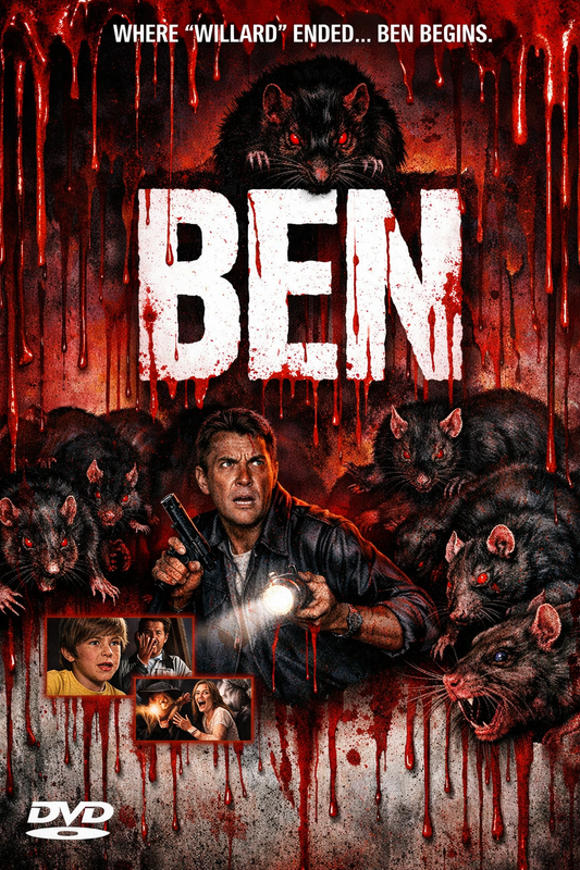 BEN  (1972) Lee Montgomery, Public Domain DVD NO CASE RARE !