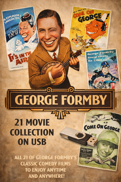 GEORGE FORMBY COLLECTION - 21 MOVIE COLLECTION ON ONE  PLUG & PLAY USB