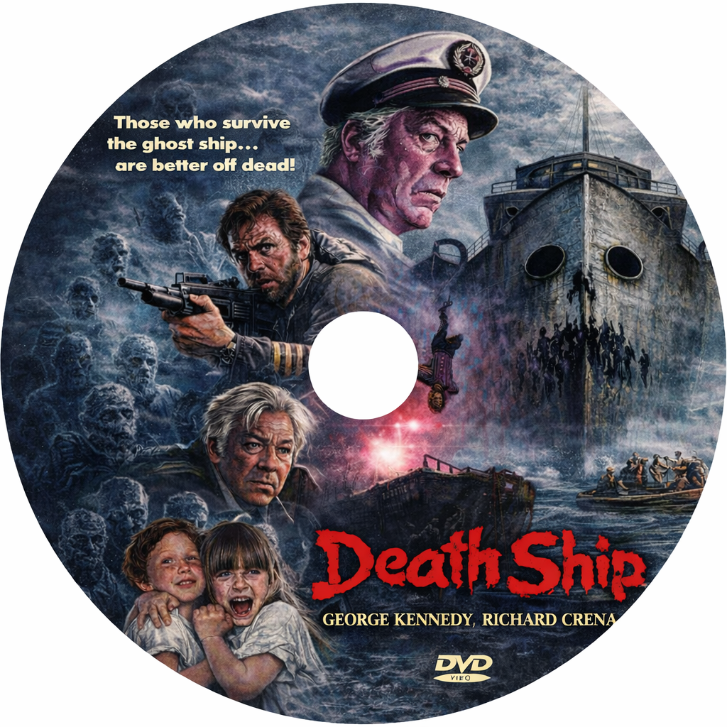 DEATH SHIP (1980) Richard Crenna, George Kennedy  - Public Domain DVD NO CASE