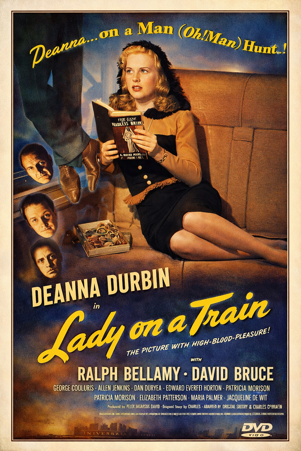 LADY ON A TRAIN (1945) Deanna Durbin ,Ralph Bellamy ,David Bruce - PUBLIC DOMAIN DVD ONLY NO CASE