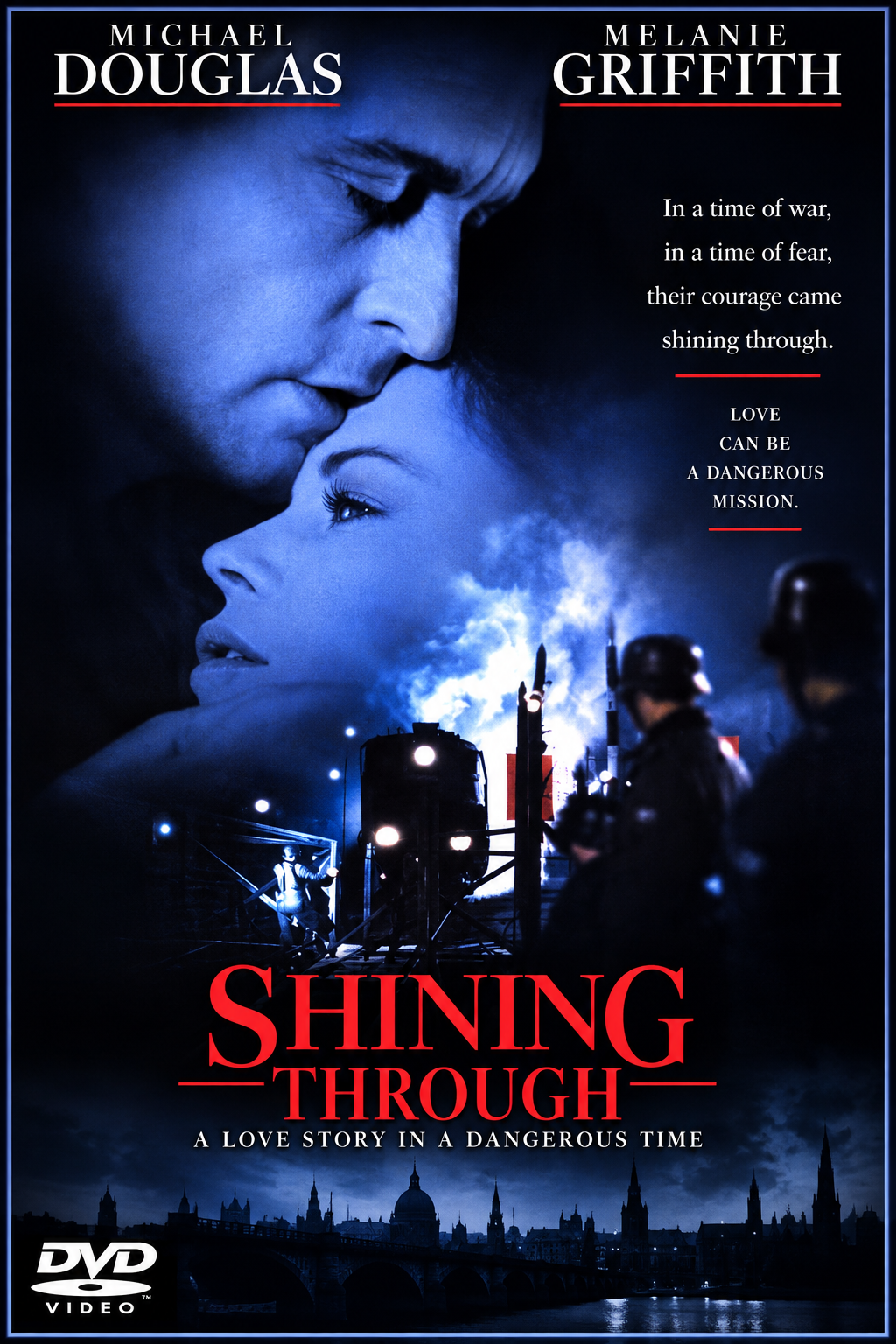 SHINING THROUGH (1992) Starring - Michael Douglas • Melanie Griffith • Liam Neeson • Joely Richardson • John Gielgud• DVD NO CASE