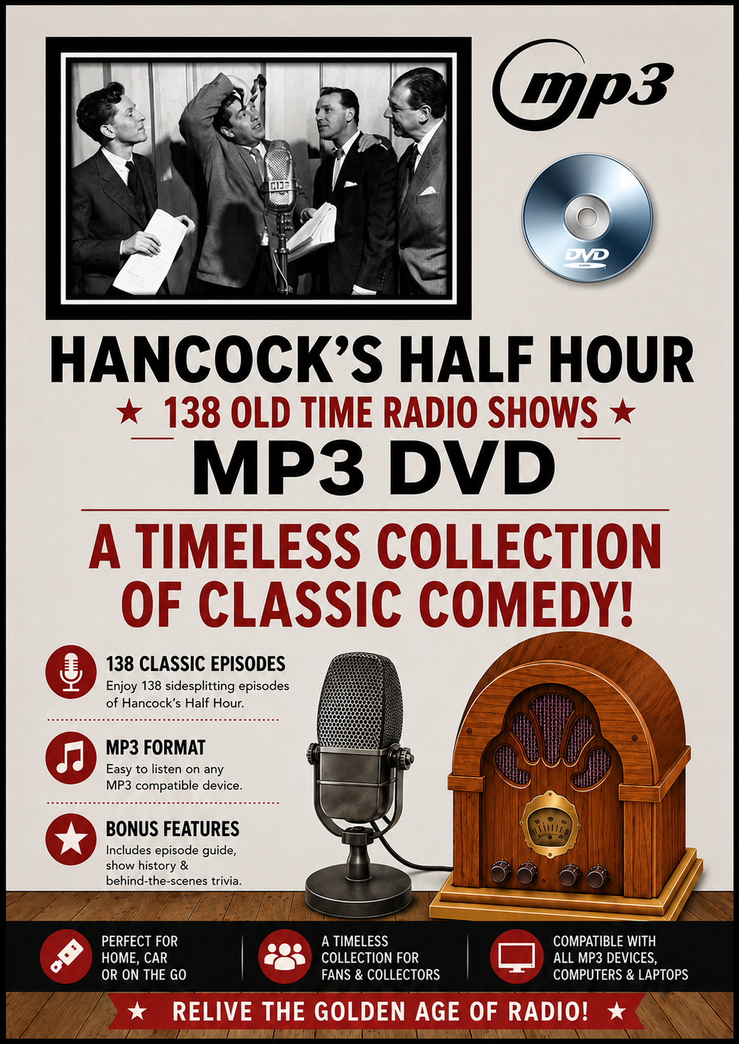 Hancock's Half Hour - 138 Old Time Radio Shows MP3 Audio DVDROM