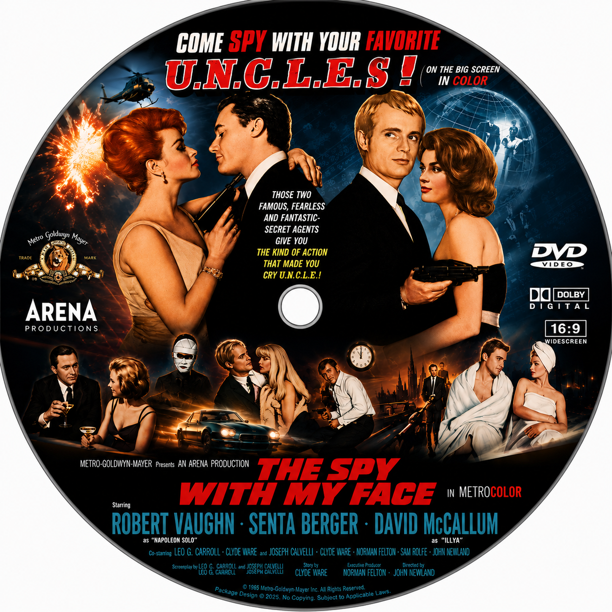 THE SPY WITH MY FACE (1965) Robert Vaughn, Senta Berger, David McCallum - VERY RARE DELETED TITLE ! - DVD NO CASE