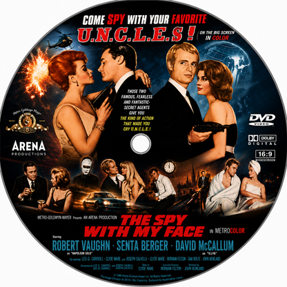 THE SPY WITH MY FACE (1965) Robert Vaughn, Senta Berger, David McCallum - VERY RARE DELETED TITLE ! - DVD NO CASE