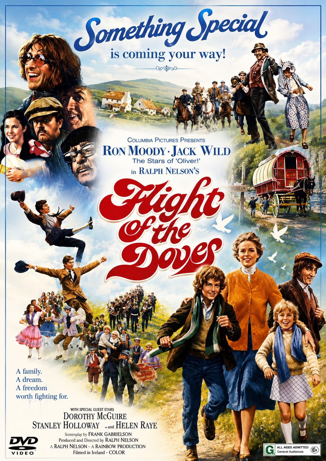 FLIGHT OF THE DOVES (1971) Ron Moody, Jack Wild, Dorothy McGuire, Stanley Holloway  - DVD NO CASE