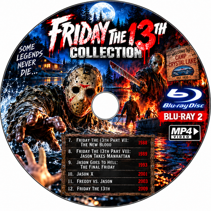FRIDAY 13th - THE COMPLETE 12-MOVIE COLLECTION ON X2 BLU-RAY