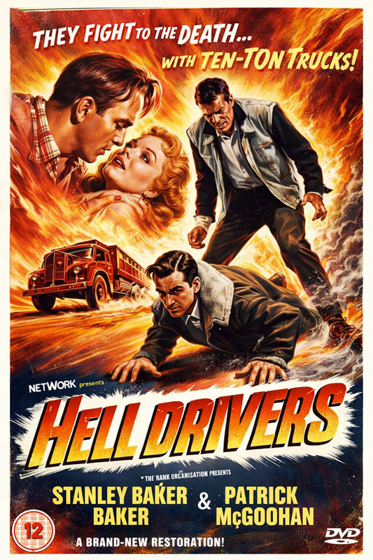 HELL DRIVERS  (1957) Stanley Baker,Peggy Cummings,Sid James,Jill Ireland,Alfie Bass,Herbert Lom - PUBLIC DOMAIN DVD ONLY NO CASE