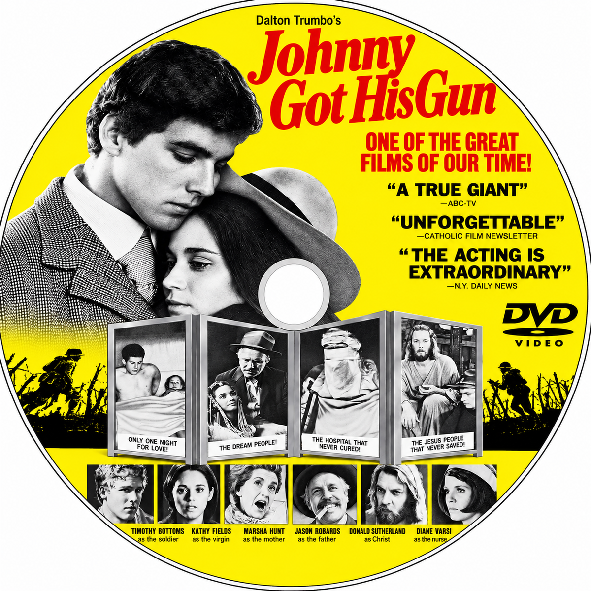 JOHNNY GOT HIS GUN  (1971) Donald Sutherland - Public Domain DVD NO CASE