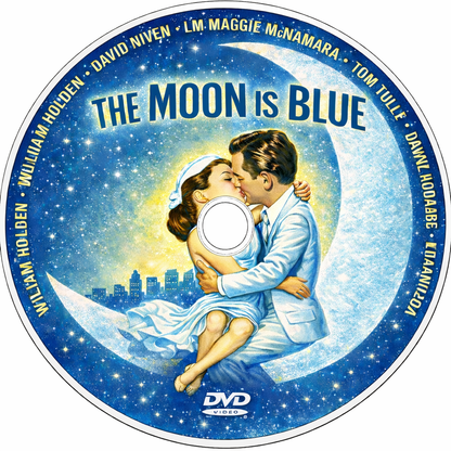 THE MOON IS BLUE (1953)  William Holden,David Niven,Maggie McNamara - Public Domain DVD NO CASE RARE !