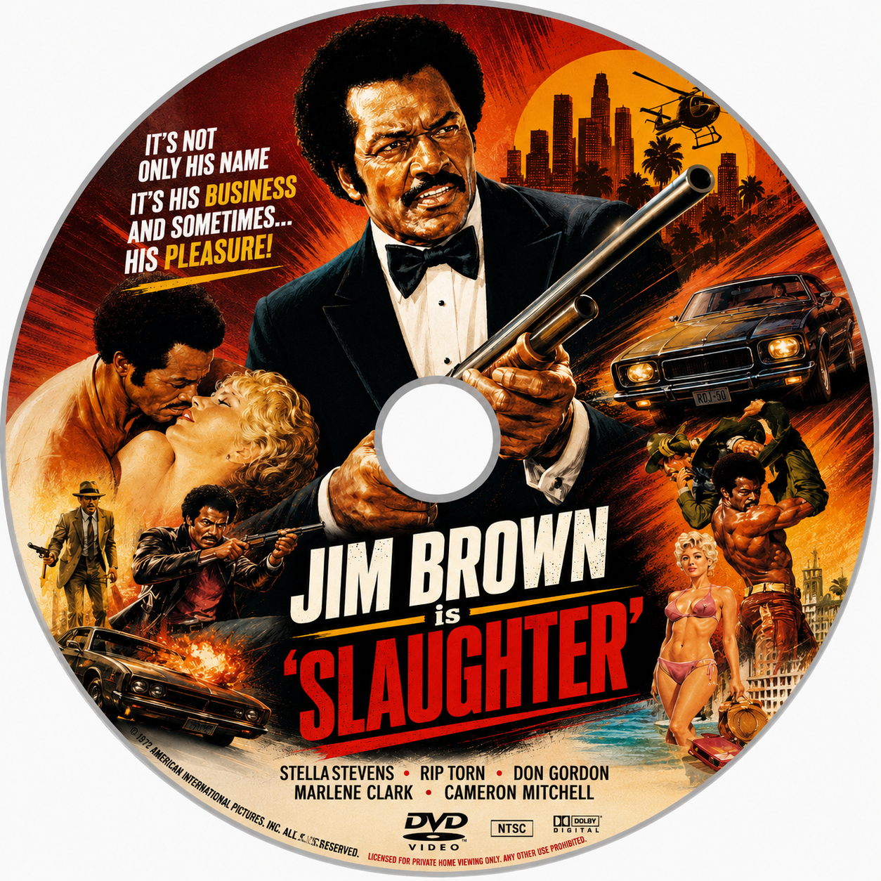 SLAUGHTER (1972) William Holden - Public Domain DVD NO CASE
