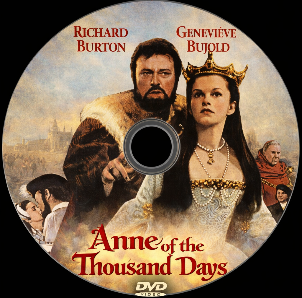 ANNE OF A THOUSAND DAYS (1969) Richard Burton ,Geneviève Bujold ,Irene Papas ,Anthony Quayle ,John Colicos - Public Domain Movie DVD NO CASE