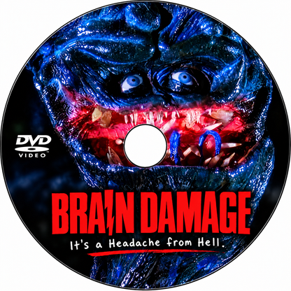 BRAIN DAMAGE (1988) Rick Hearst, Jennifer Lowry, Gordon MacDonald - PUBLIC DOMAIN DVD ONLY NO CASE