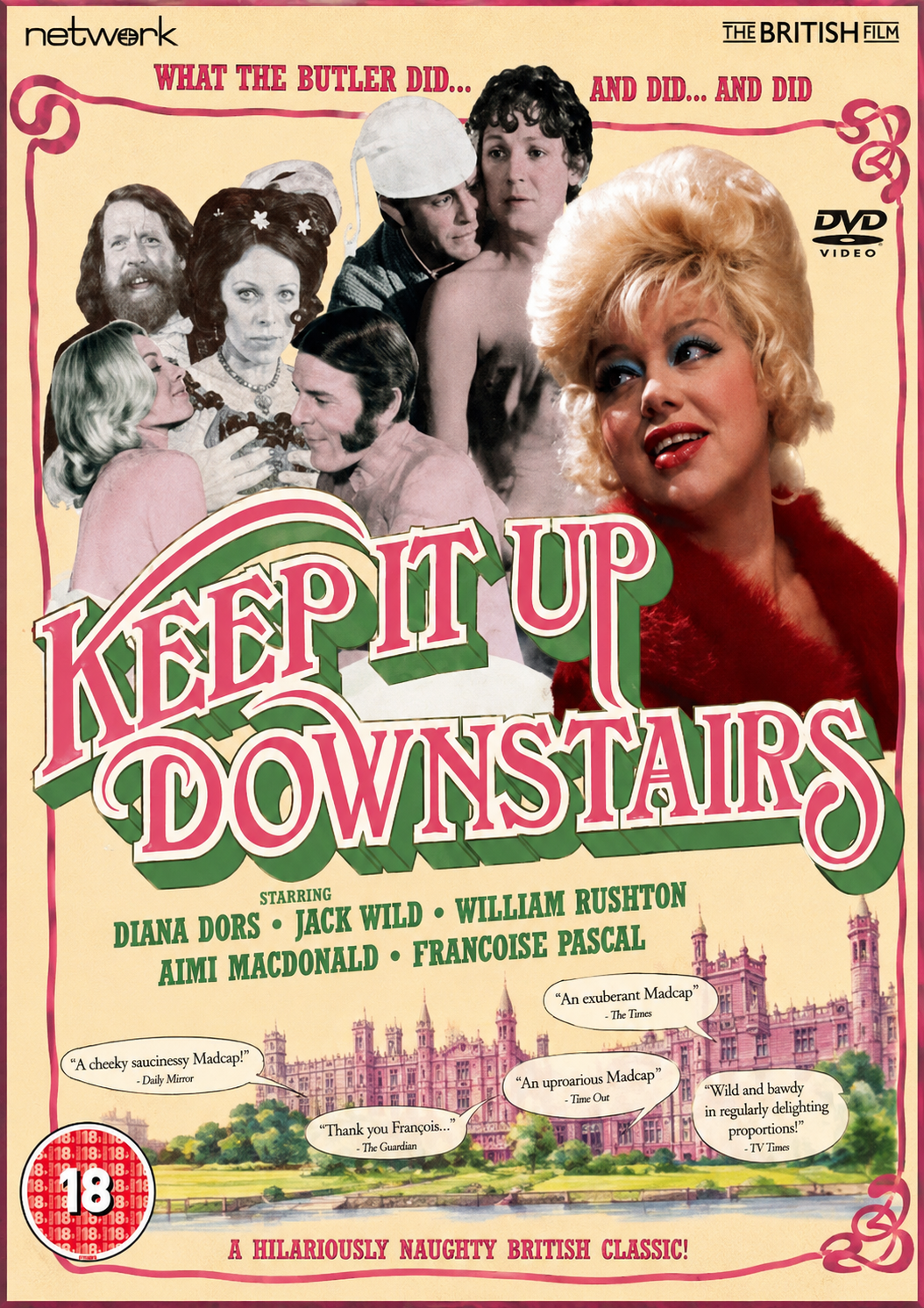 KEEP IT UP DOWNSTAIRS (18) Diana Dors, Jack Wild - PUBLIC DOMAIN DVD ONLY NO CASE
