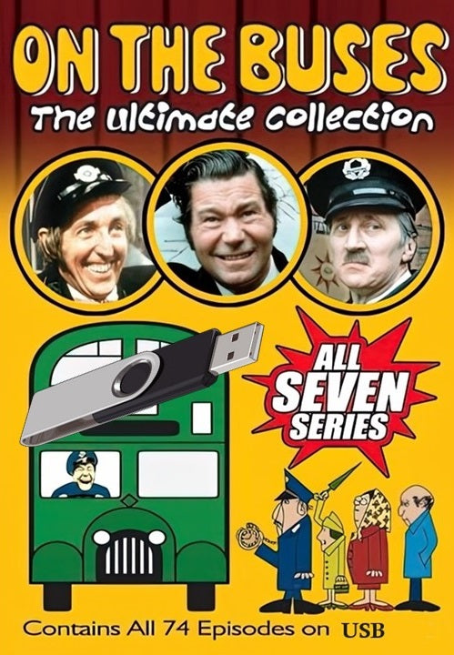 ON THE BUSES - COMPLETE TV SERIES + 3 MOVIES  - SERIES 1-7 ON USB ONLY