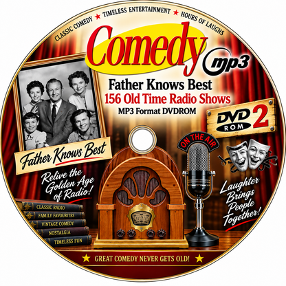 FATHER KNOWS BEST - 156 Old Time Radio Shows MP3 Audio DVDROM