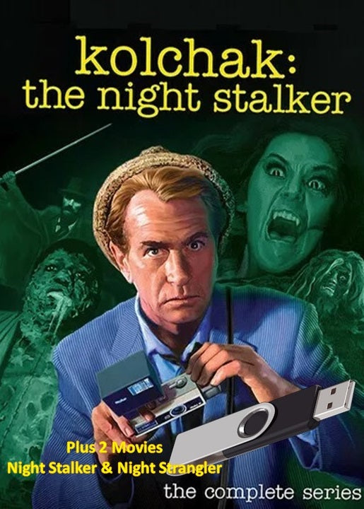 KOLCHACK - the nightstalker TV SERIES + 2 MOVIES - COMPLETE COLLECTION ON USB