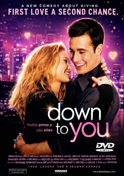DOWN TO YOU (2000) Freddie Prinze, Jr. ,Julia Stiles, Selma Blair, Ashton Kutcher, Henry Winkler - VERY RARE DELETED TITLE ! - DVD NO CASE