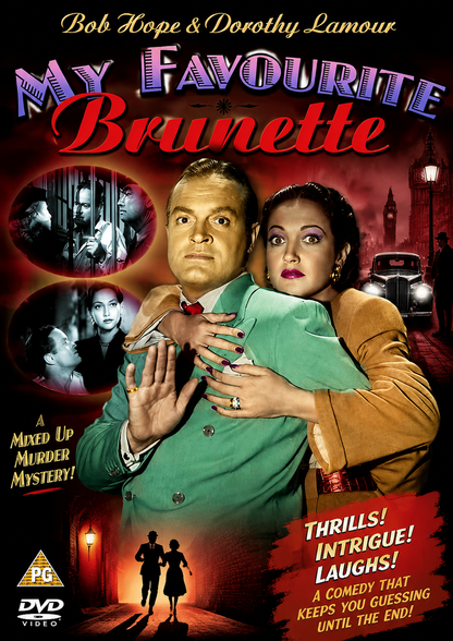 MY FAVOURITE BRUNETTE (1947) Bob Hope, Dorothy Lamour, Peter Lorre, Lon Chaney Jr., Alan Ladd and Bing Crosby - Public Domain Movie DVD NO CASE