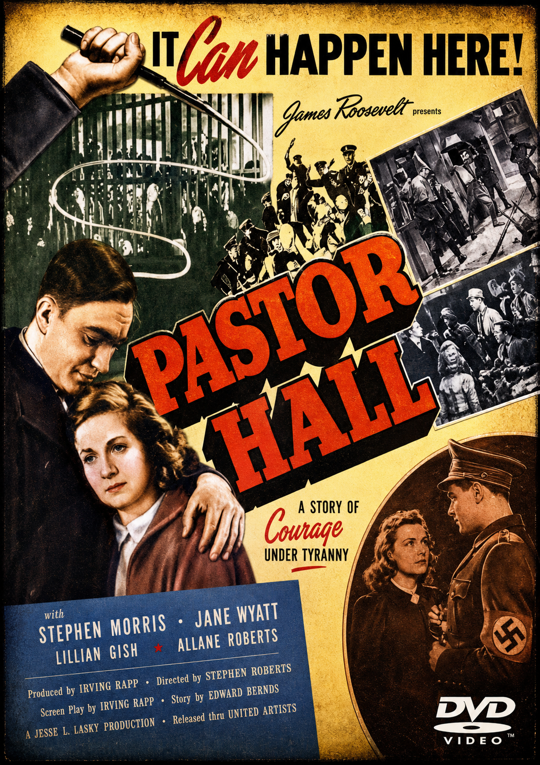 PASTOR HALL - 1940 - Wilfrid Lawson - DVD - Public Domain DVD NO CASE