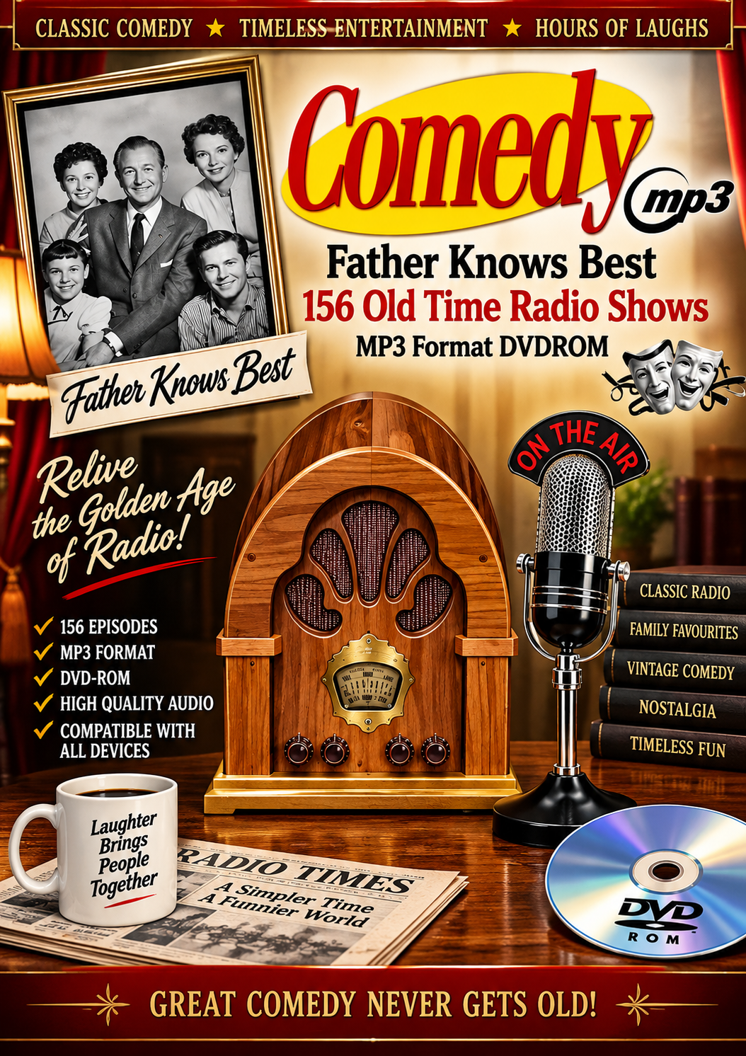 FATHER KNOWS BEST - 156 Old Time Radio Shows MP3 Audio DVDROM