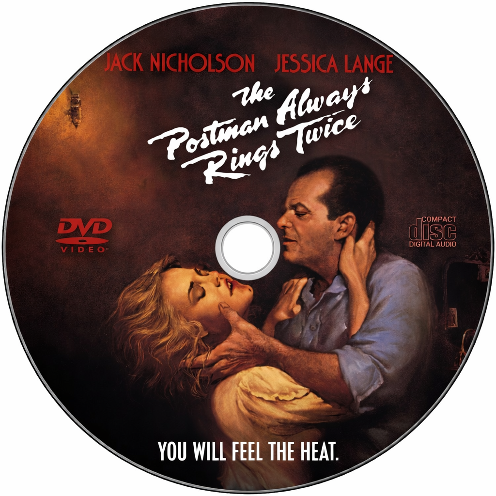 THE POSTMAN ALWAYS RING TWICE (1981)Jack Nicholson,Jessica Lange,Anjelica Huston Christopher Lloyd - VERY RARE DELETED TITLE ! - DVD NO CASE