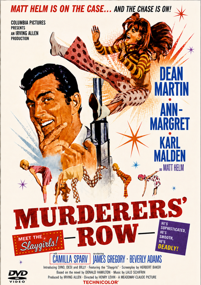 MURDERERS' ROW (1966) Dean Martin, Ann-Margret, Karl Malden - VERY RARE DELETED TITLE ! - DVD NO CASE