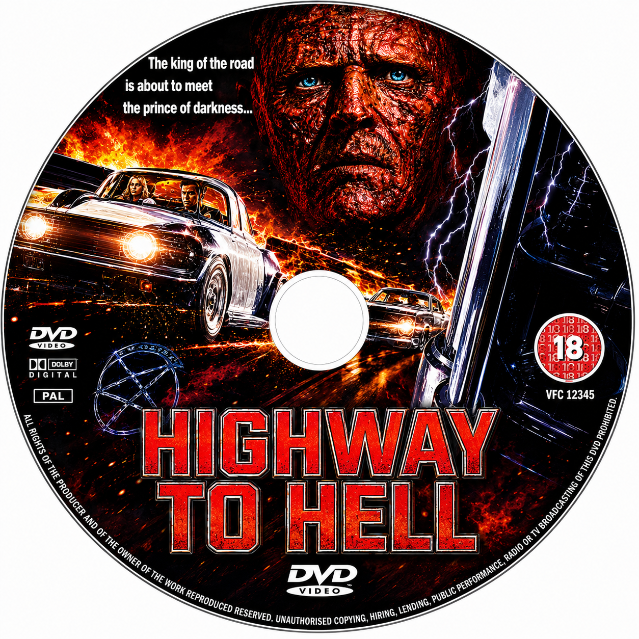 HIGHWAY TO HELL (1991) Patrick Bergin,Adam Storke - PUBLIC DOMAIN DVD ONLY NO CASE