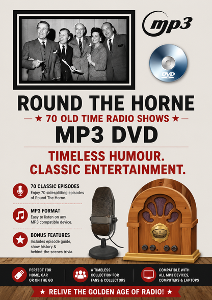 Round The Horne 70 Old Time Radio Shows MP3 Audio DVDROM - Free Post