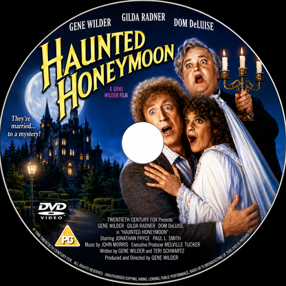 HAUNTED HONEYMOON (1986) - Starring - Gene Wilder, Gilda Radner, Dom DeLuise - PUBLIC DOMAIN DVD ONLY NO CASE