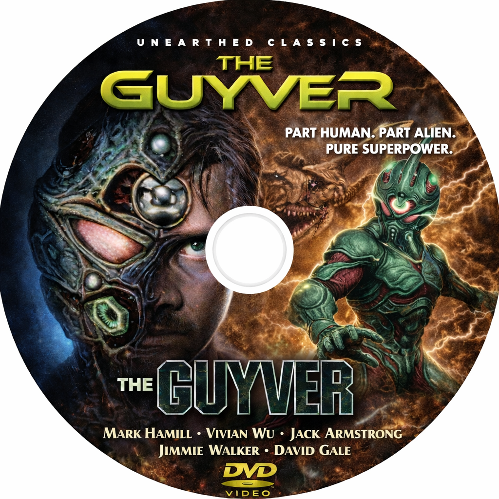 THE GUYVER (1991) Mark Hamill, Vivian Wu, Jack Armstrong,Jimmie Walker, David Gale - Public Domain Movie DVD NO CASE
