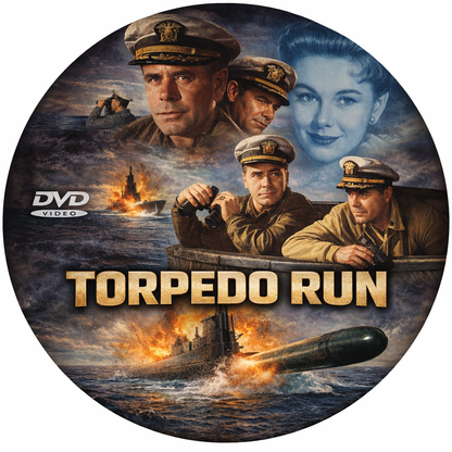 TORPEDO RUN  (1958) Glen Ford, Ernest Borgnine - Public Domain DVD NO CASE