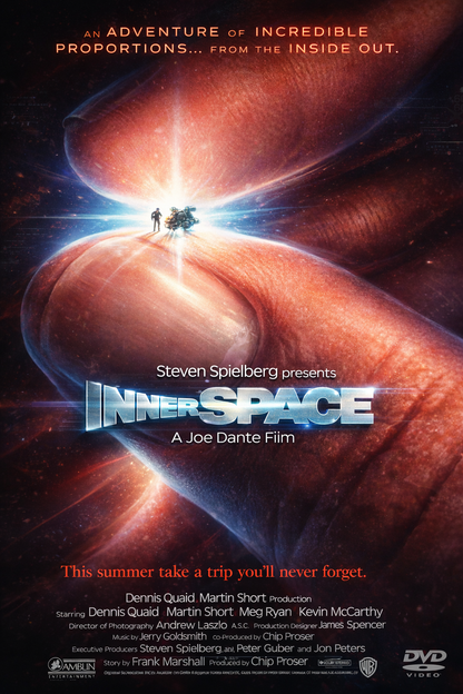 INNERSPACE (1987) Dennis Quaid,Martin Short, Meg Ryan, Kevin McCarthy - Public Domain Movie DVD NO CASE