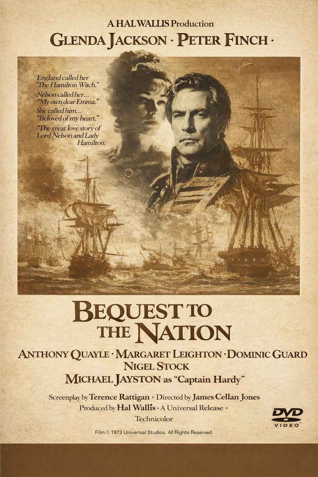 BEQUEST TO A NATION (1973) Peter Finch, Glenda Jackson - Public Domain DVD NO CASE