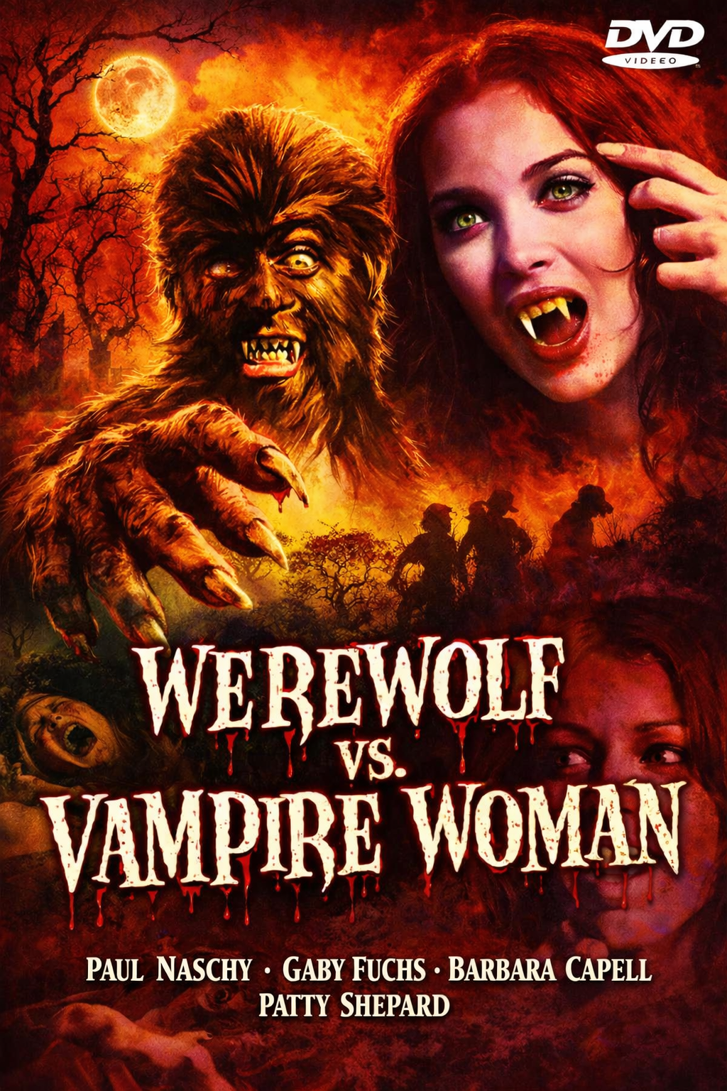 The Werewolf Versus The Vampire Woman (1971) DUBBED - Public Domain DVD NO CASE