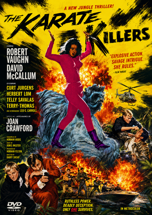 THE KARATE KILLERS (1967) Robert Vaughn, David McCallum, Telly Savalas, Terry-Thomas, Joan Crawford - VERY RARE DELETED TITLE ! - DVD NO CASE