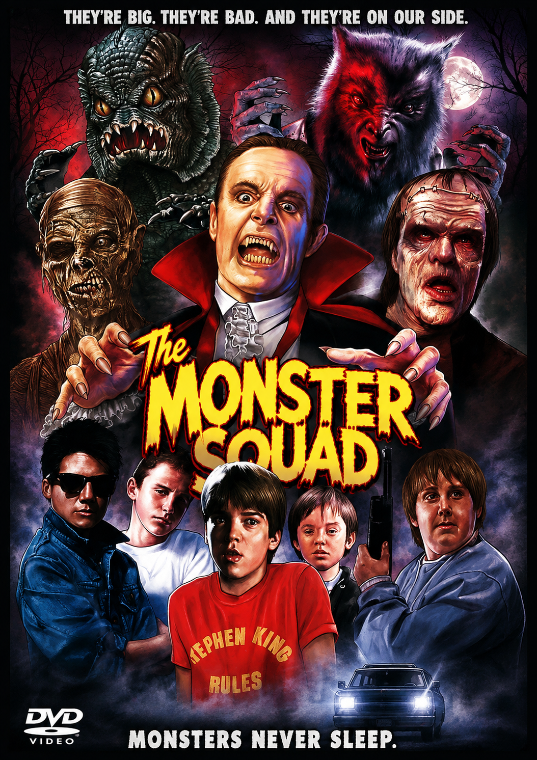 THE MONSTER SQUAD (1987) André Gower • Robby Kiger • Stephen Macht • Duncan Regehr • Tom Noonan - Public Domain Movie DVD NO CASE
