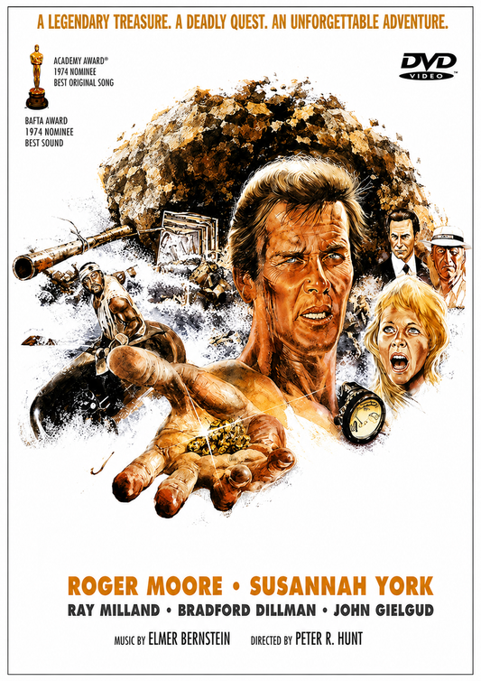 GOLD (1974) Roger Moore, Susannah York, Ray Milland, Bradford Dillman, John Gielgud - VERY RARE DELETED TITLE ! - DVD NO CASE