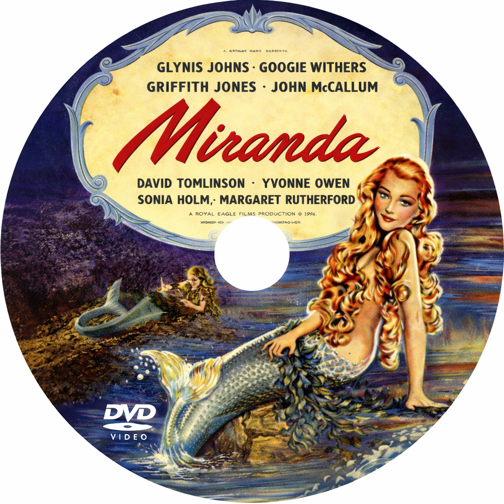 MIRANDA (1948) Glynis Johns, Googie Withers - Public Domain DVD NO CASE