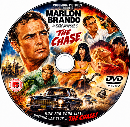 THE CHASE (1966) E.G. Marshall, Robert Redford, Angie Dickinson, Janice Rule, Jane Fonda, Miriam Hopkins, Martha Hyer, Marlon Brando - Public Domain Movie DVD NO CASE