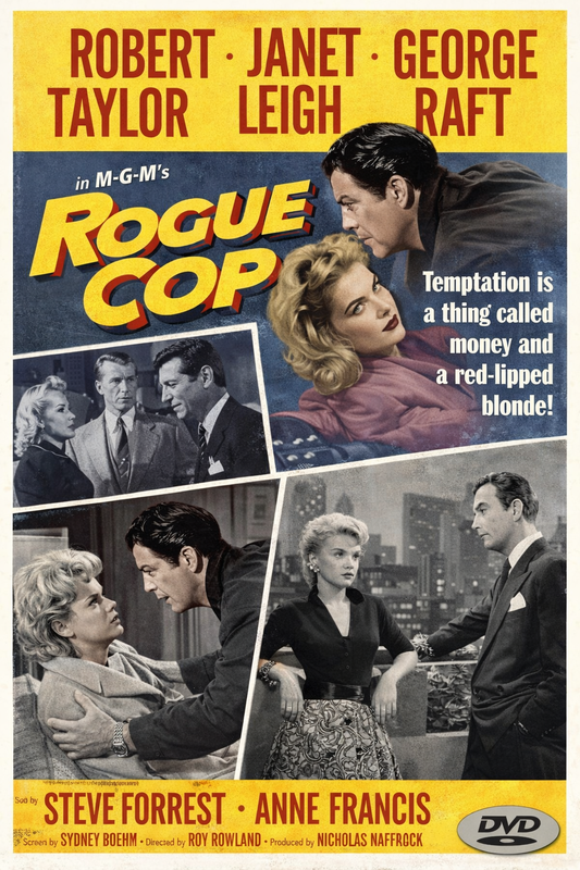 ROGUE COP (1954) Robert Taylor,Janet Leigh,George Raft - Public Domain DVD NO CASE RARE !
