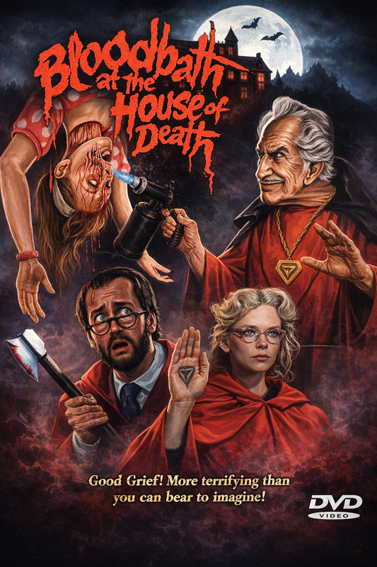 BLOODBATH AT THE HOUSE OF DEATH (1984) Kenny Everett,Pamela Stephenson,Vincent Price,Gareth Hunt - Public Domain DVD NO CASE