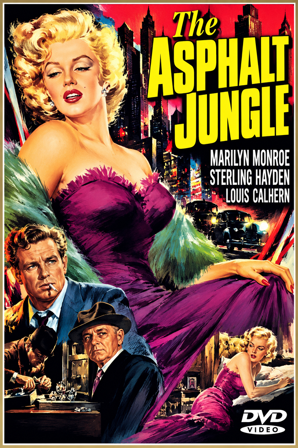 THE ASPHALT JUNGLE (1950) Marilyn Monroe • Sterling Hayden • Louis Calhern • Jean Hagen • James Whitmore • Sam Jaffe • John McIntire - PUBLIC DOMAIN DVD ONLY NO CASE