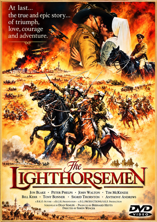 THE LIGHTHORSEMAN (1987) Starring - Peter Phelps • Nick Waters • John Larking • John Heywood • Sigrid Thornton • Anthony Andrews• DVD NO CASE