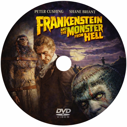 Frankenstein and the Monster from Hell (1974) Peter Cushing - DVD, Public Domain DVD NO CASE