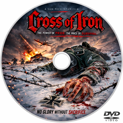 CROSS OF IRON (1977)  James Coburn, Maximilian Schell, James Mason, David Warner, Senta Berger  - Public Domain DVD NO CASE