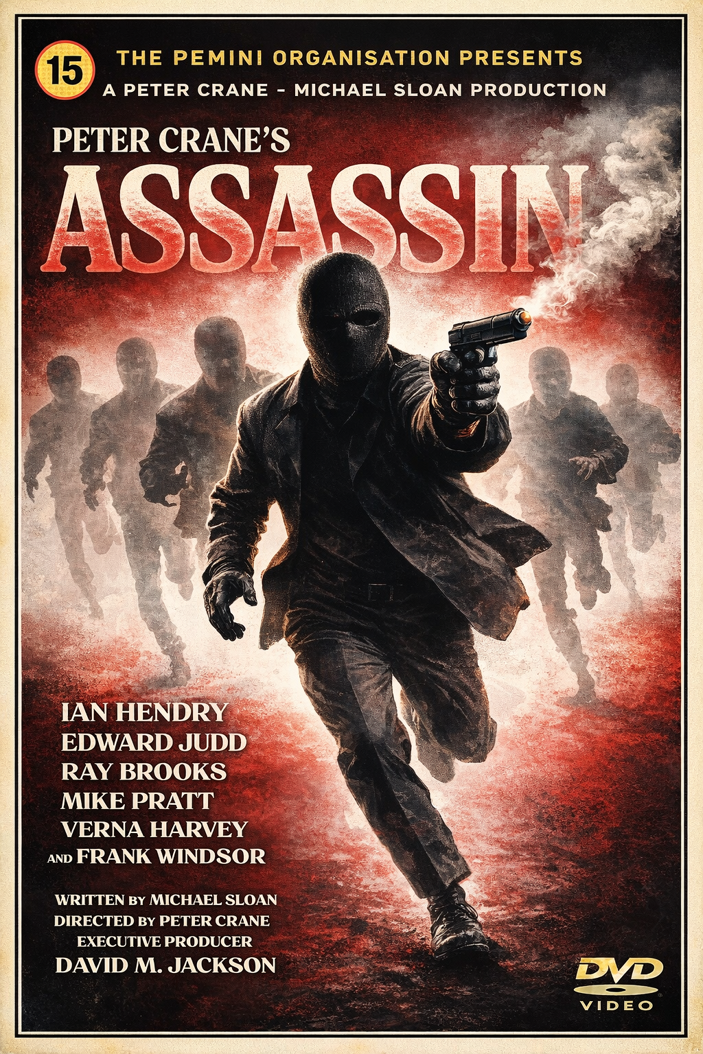 ASSASSIN (1973) Ian Hendry,Edward Judd,Frank Windsor,Ray Brooks - PUBLIC DOMAIN DVD ONLY NO CASE